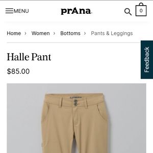 Prana Halle Pant size 6 regular inseam